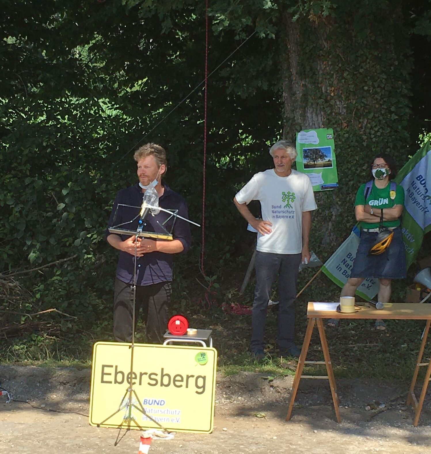 20200627-Demo für den Erhalt der alten Eiche in Grafing - Christian Felber (Gemeinwohl Ökonomie) - Foto: BUND Naturschutz Ebersberg