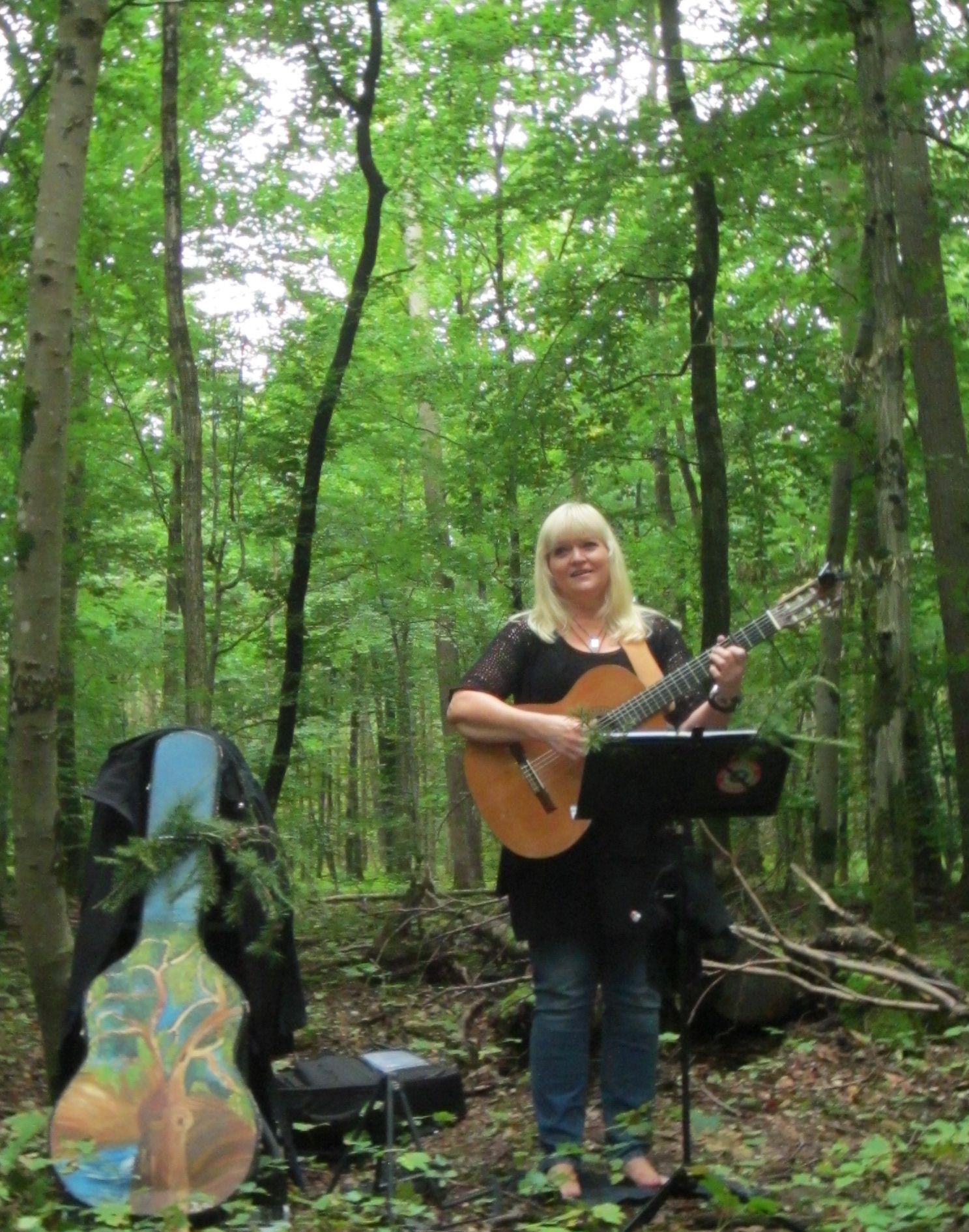 20200906_Waldkonzert in Schwaberwegen mit Edeltraud Rey_Foto: BUND Naturschutz Ebersberg
