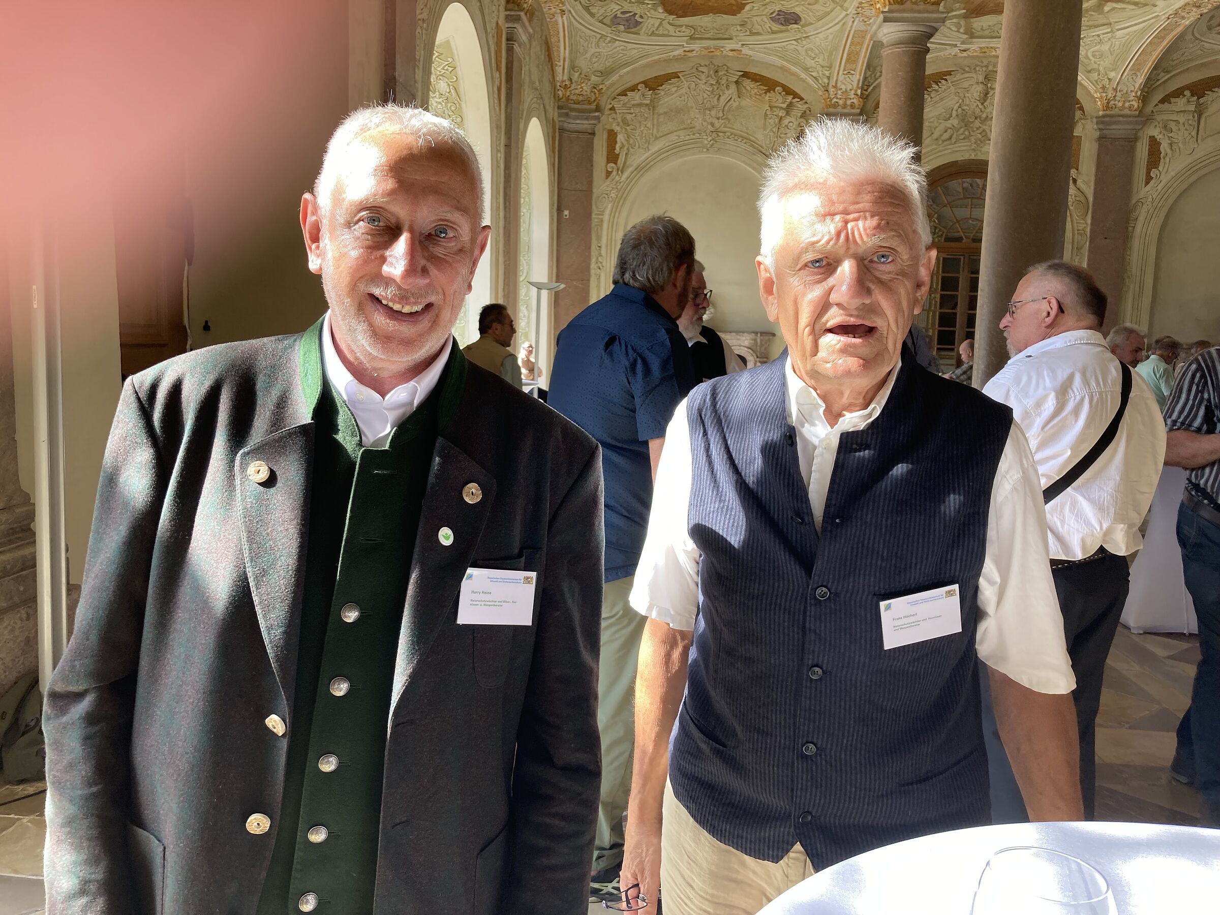 Staatsempfang Naturschutzwacht - v.l. Harry heine und franz Höcherl - Foto BUND Naturschutz Ebersberg