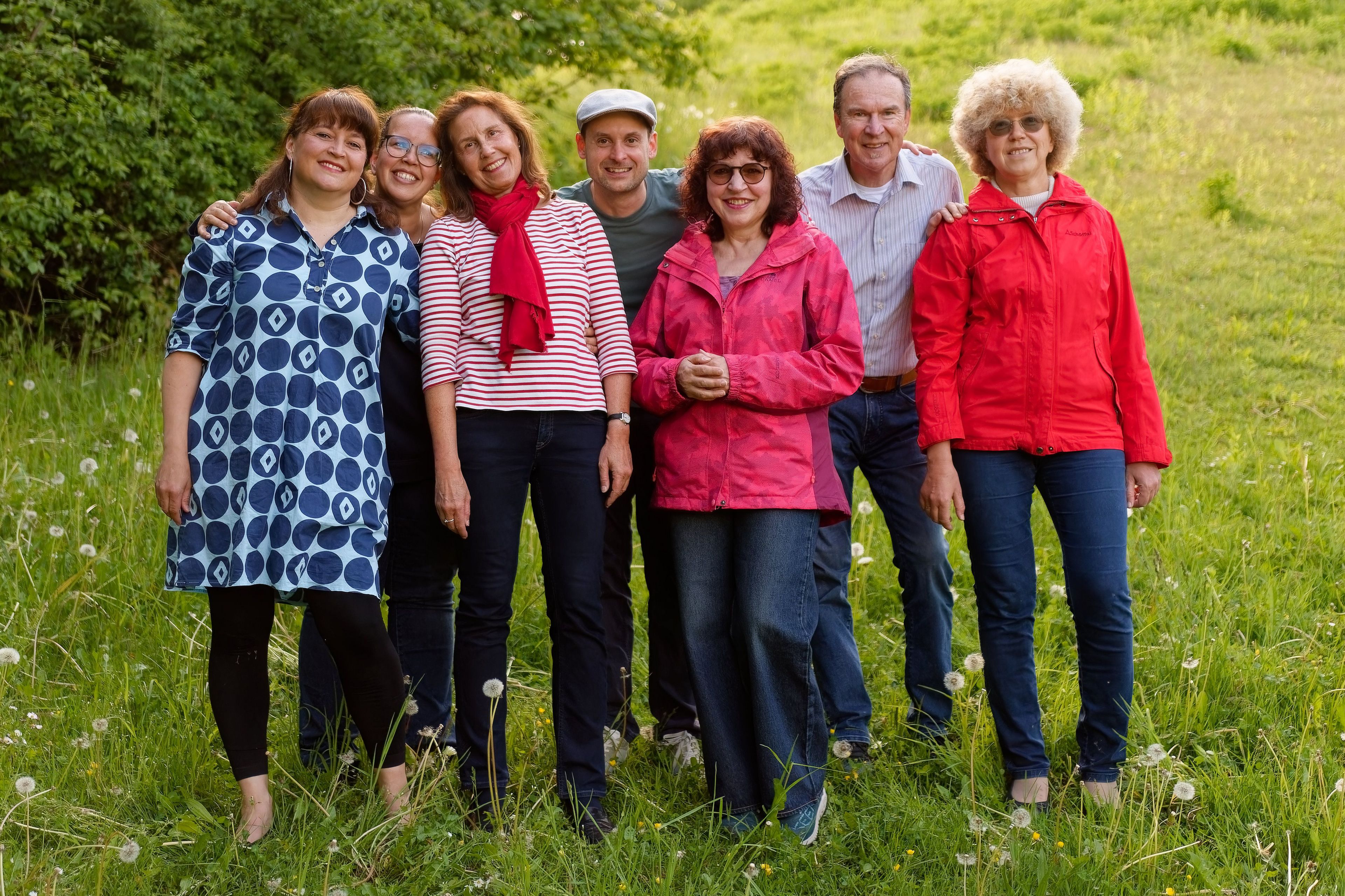 Miriam Benthaus, 1. Vorsitzende; Daniela Renner, Beisitzerin, Eva Schmid, Lukas Mayr, beide Beisitzer*in; Christina P. Tarnikas, Presse; Peter Fritsch, 2. Vorsitzender; Yvonne Großmann, Schriftführerin